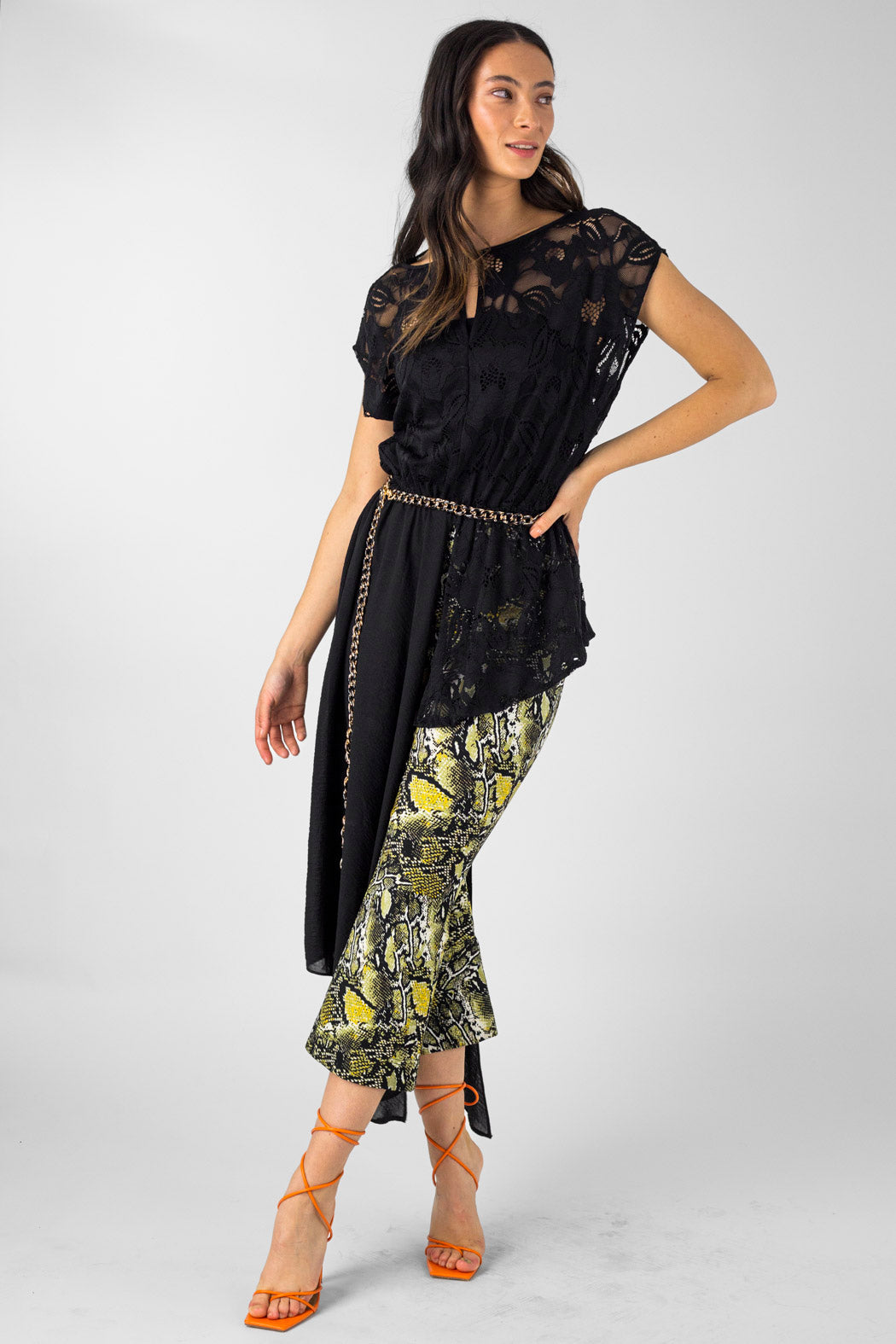 Black Whimsical Grecian Tunic