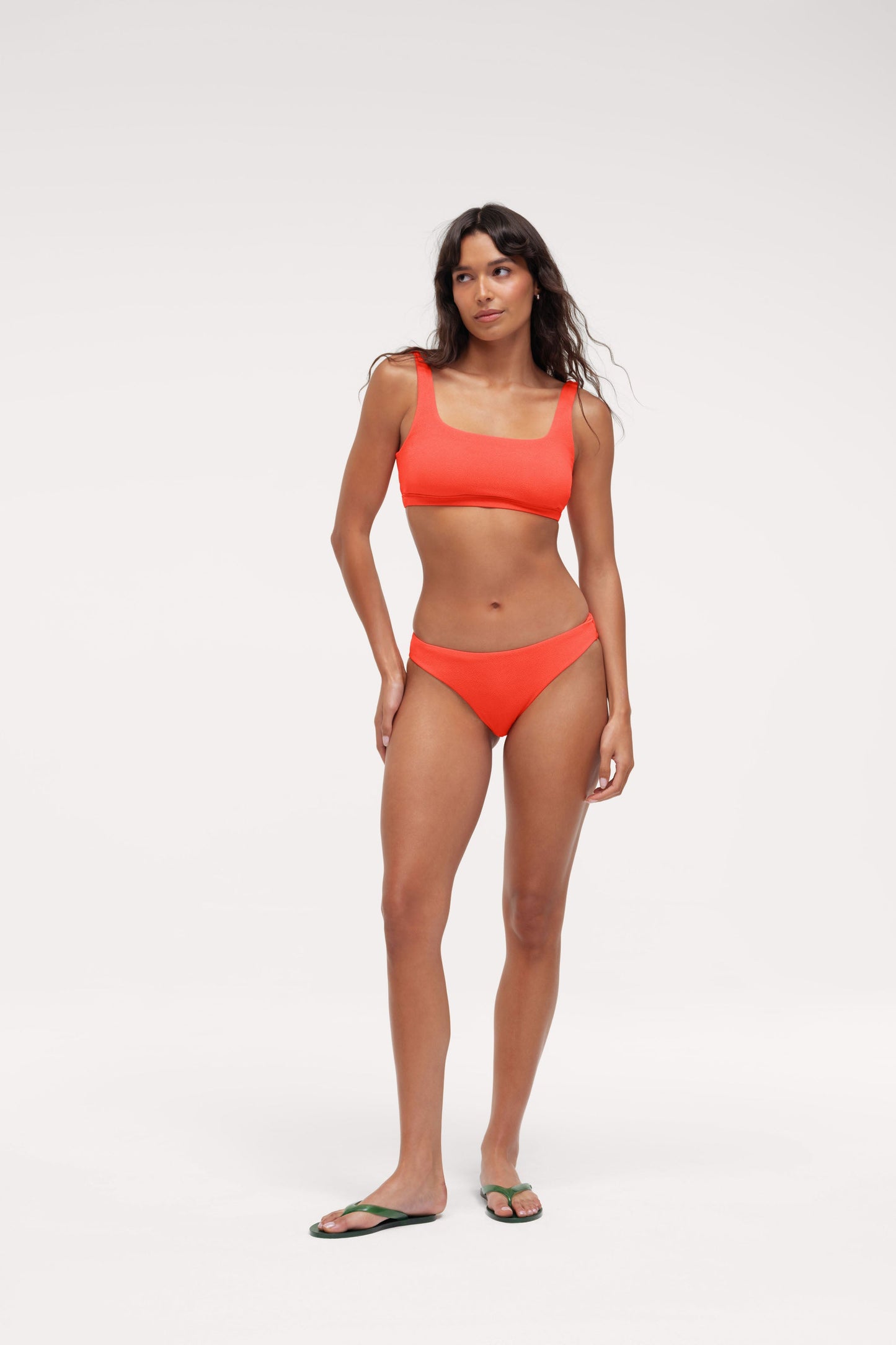 Square Neck Bikini Top | Crispy Papaya