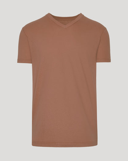 Dark Heather Sepia Classic V-Neck