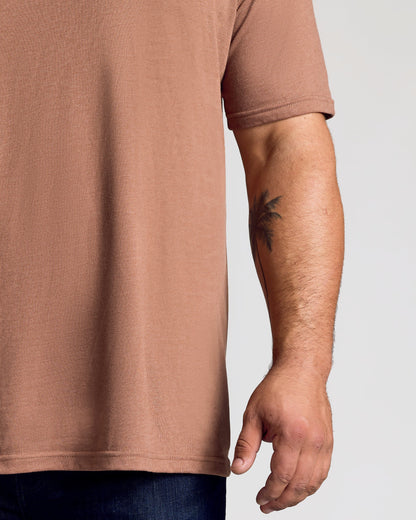 Dark Heather Sepia Classic V-Neck
