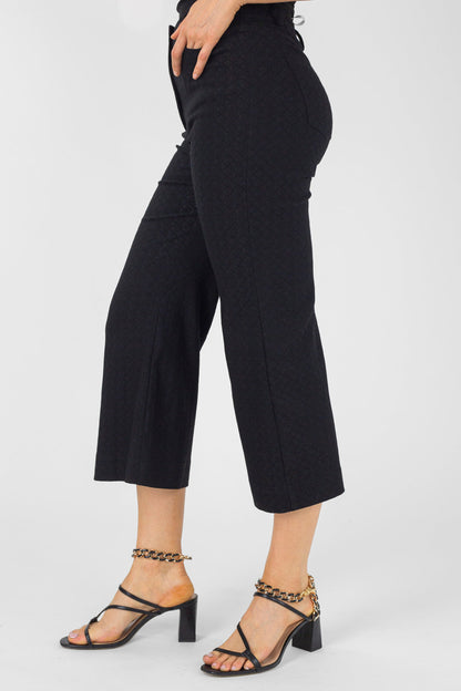Black Textured Wide Flare - Sale