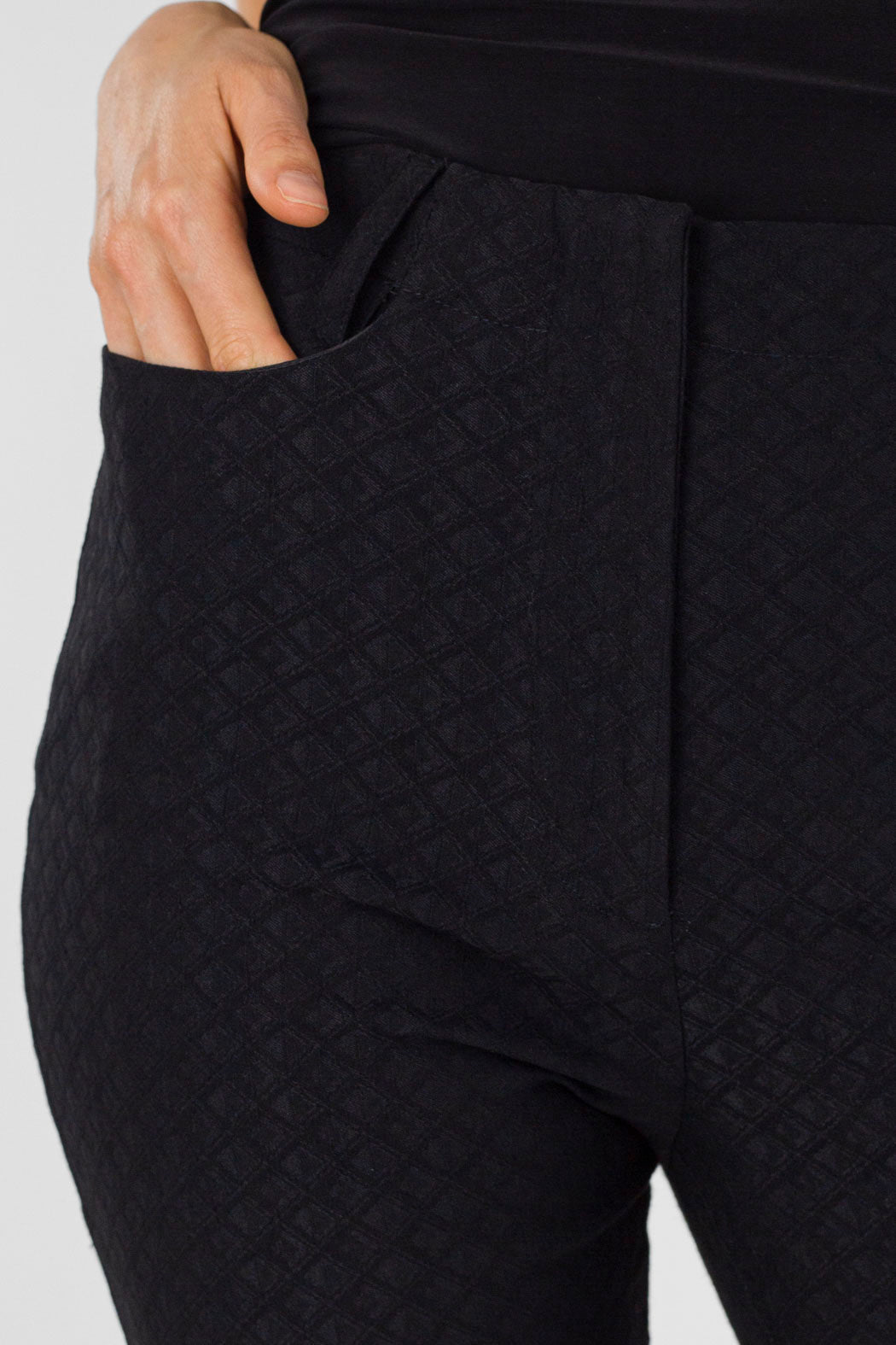 Black Textured Wide Flare - Sale