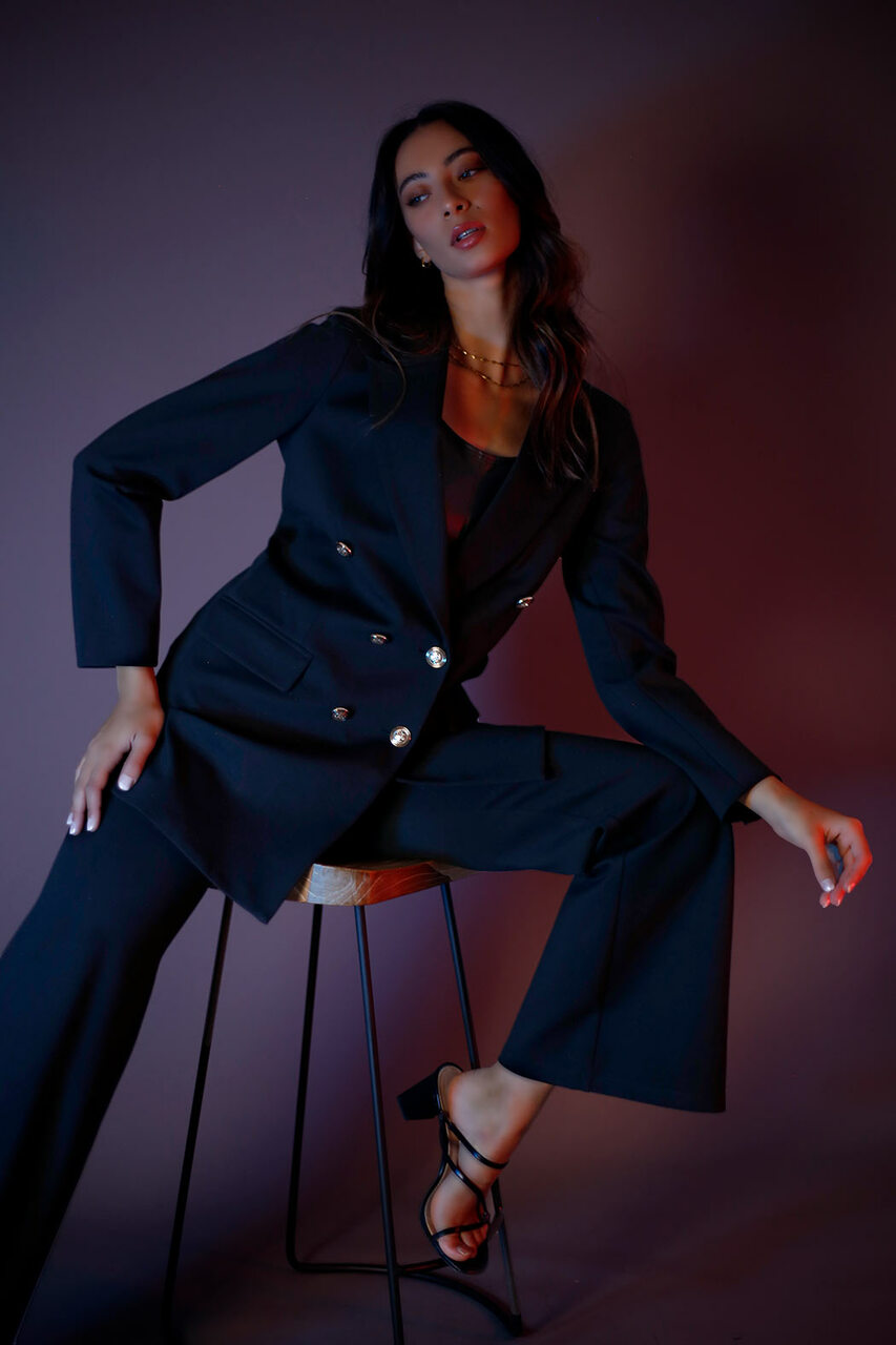 Black Plain Ponte Blazer - SALE