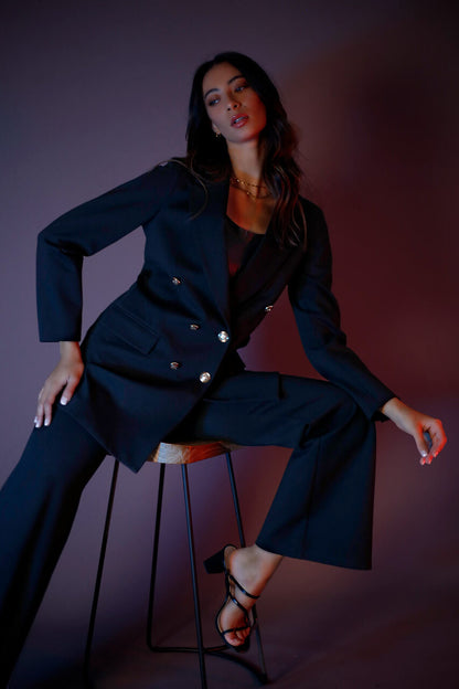 Black Plain Ponte Blazer - SALE