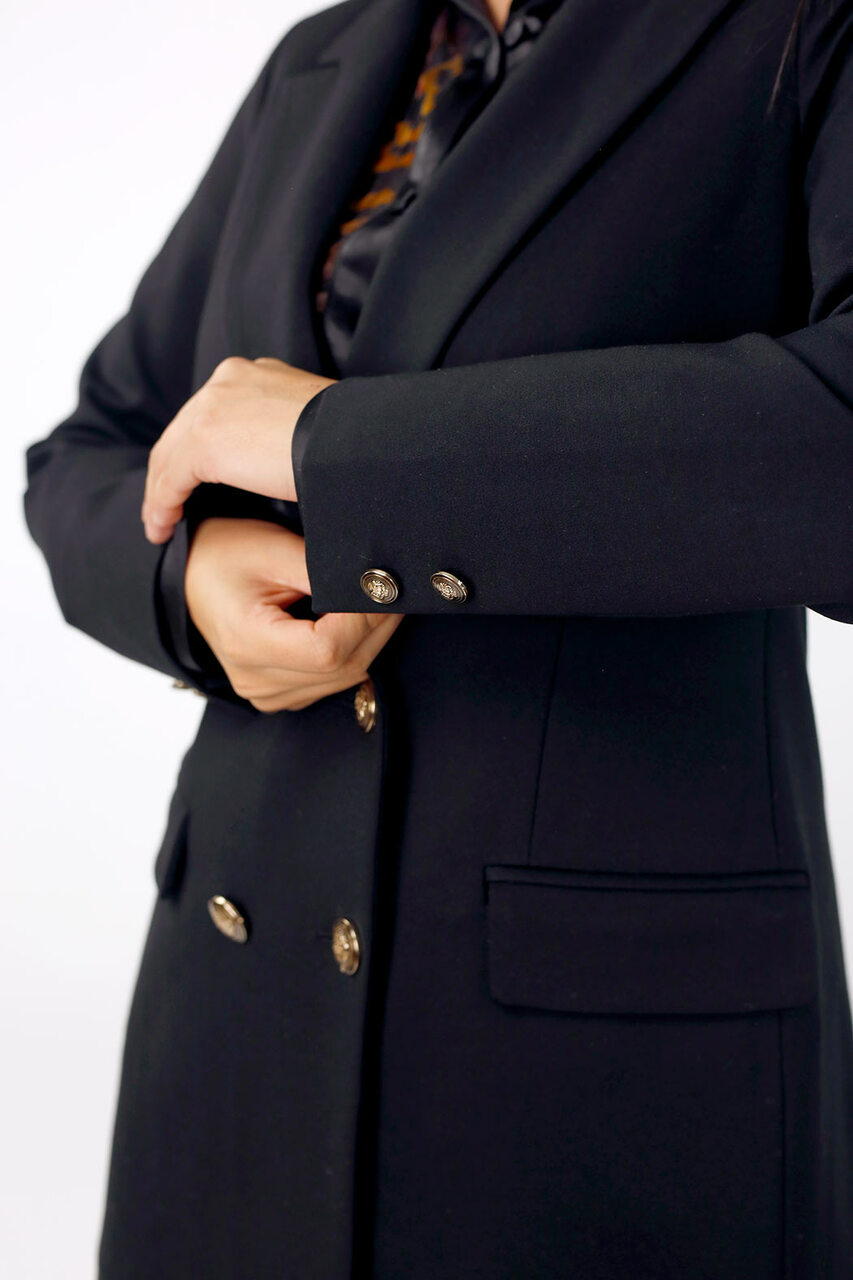 Black Plain Ponte Blazer - SALE