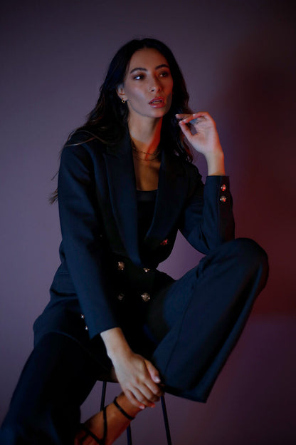 Black Plain Ponte Blazer - SALE