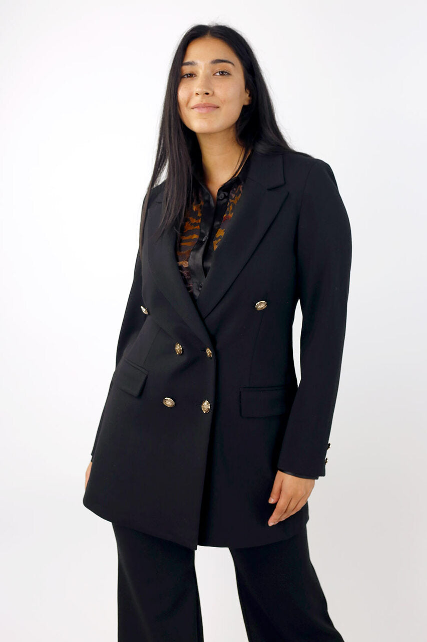 Black Plain Ponte Blazer - SALE