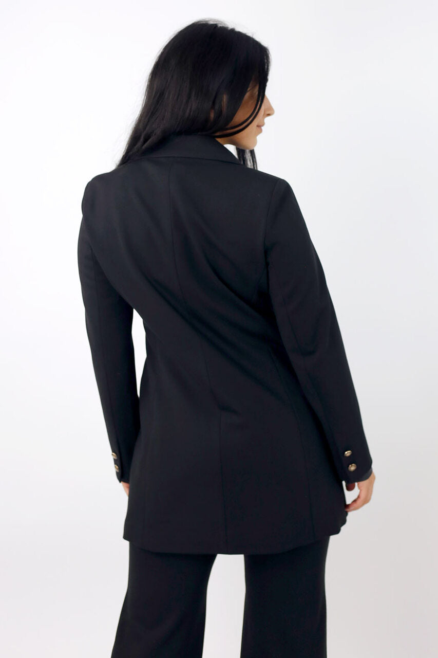 Black Plain Ponte Blazer - SALE