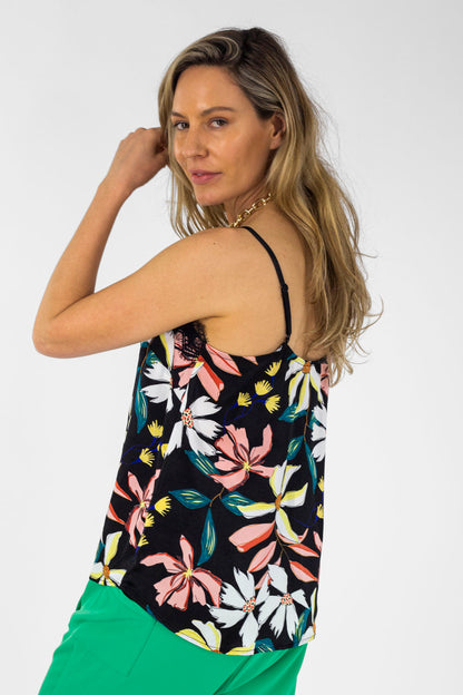 Black Floral Cami - Final Sale
