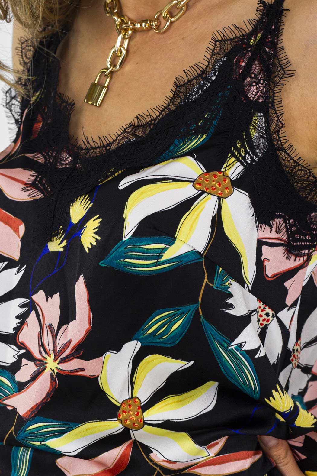 Black Floral Cami - Final Sale