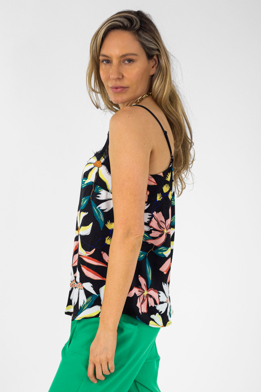 Black Floral Cami - Final Sale