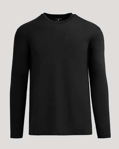 Black Classic Long Sleeve Crew Neck