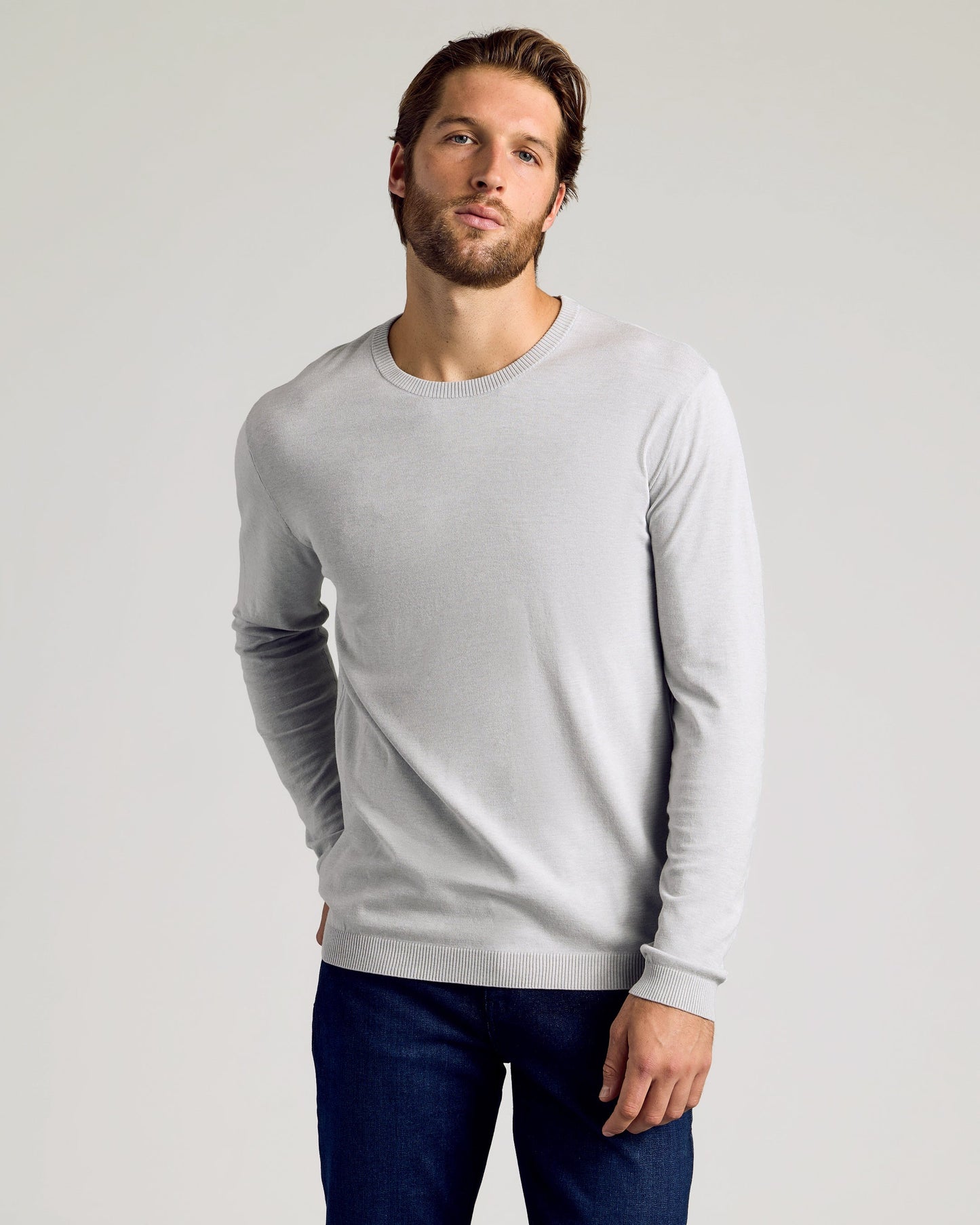 Heather Gray & Fiord Dressy Crew Neck Sweater 2-Pack