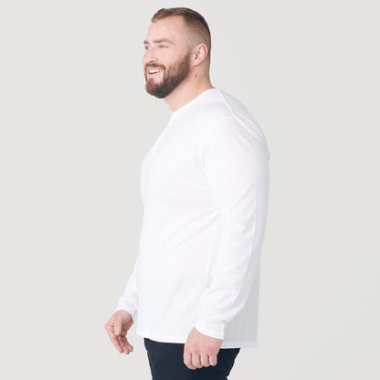White Classic Long Sleeve Henley