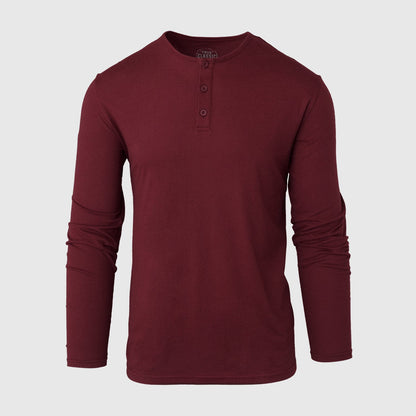 Burgundy Classic Long Sleeve Henley