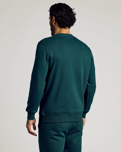 Emerald Fleece French Terry Pullover Crew Neck Sweatshirt