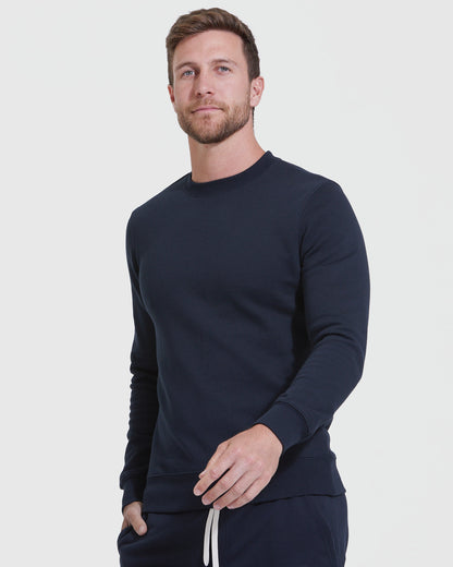 Navy Pullover Fleece Crew & Jogger 2-Pack
