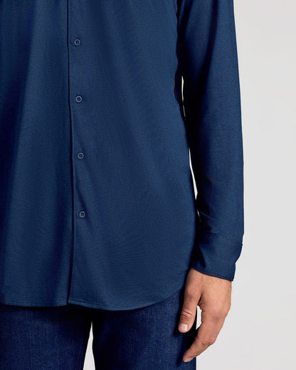 Dark Heather Navy Long Sleeve Do-It-All Comfort Shirt