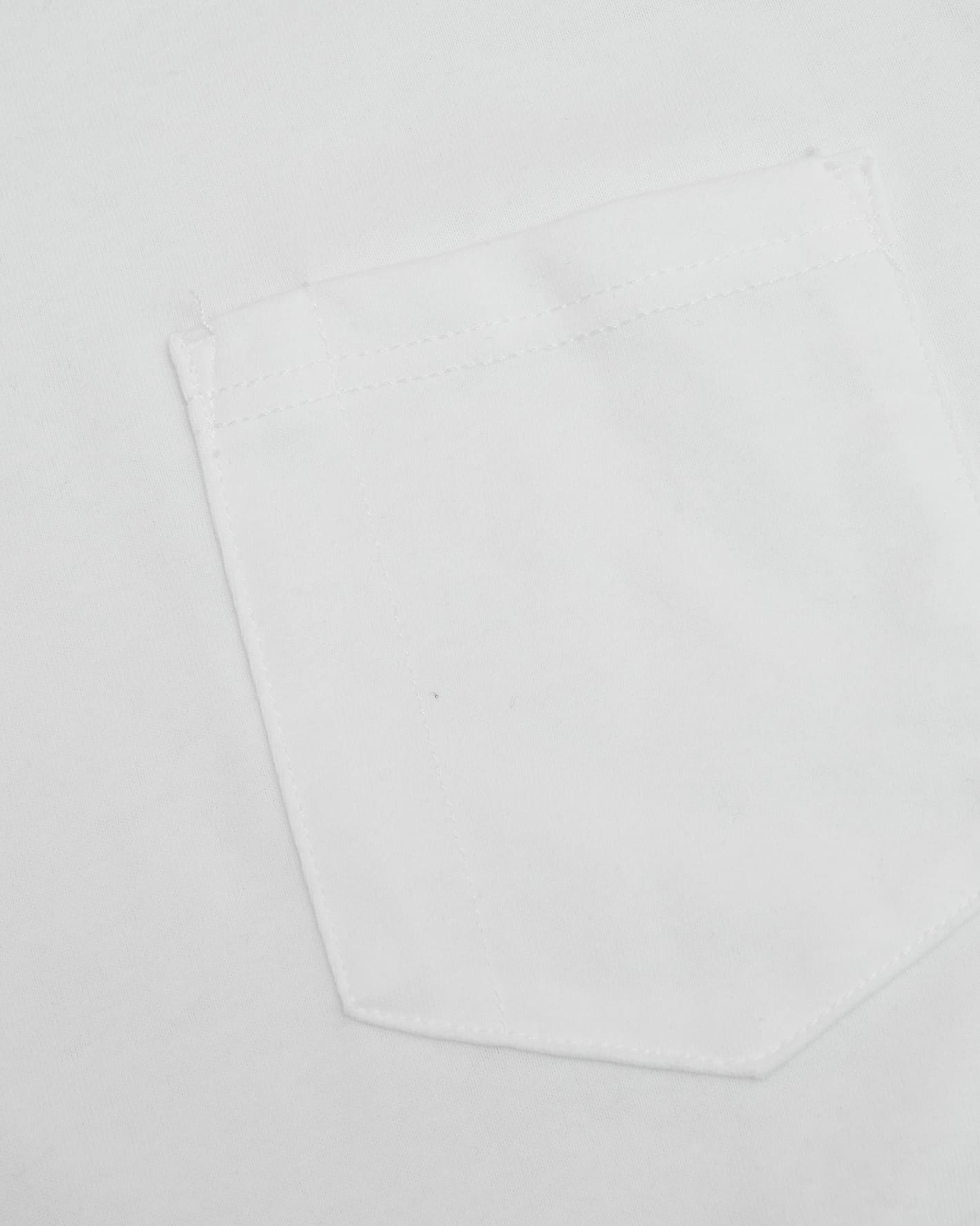 White Tall Heavyweight Long Sleeve Pocket Crew 4-Pack
