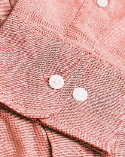 Peach Long Sleeve Oxford Shirt