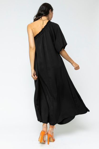 Black One Shoulder Dress - Final Sale