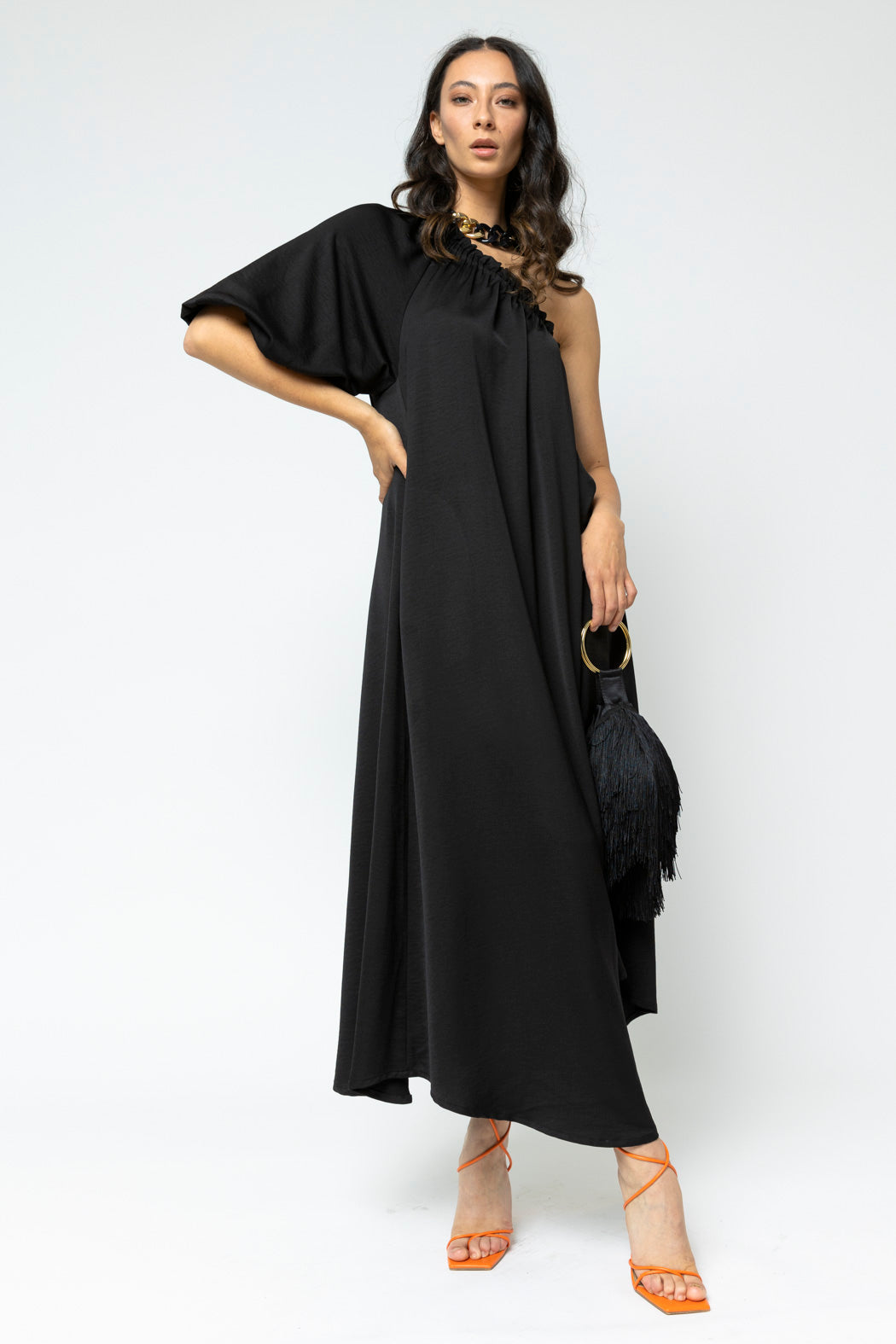 Black One Shoulder Dress - Final Sale