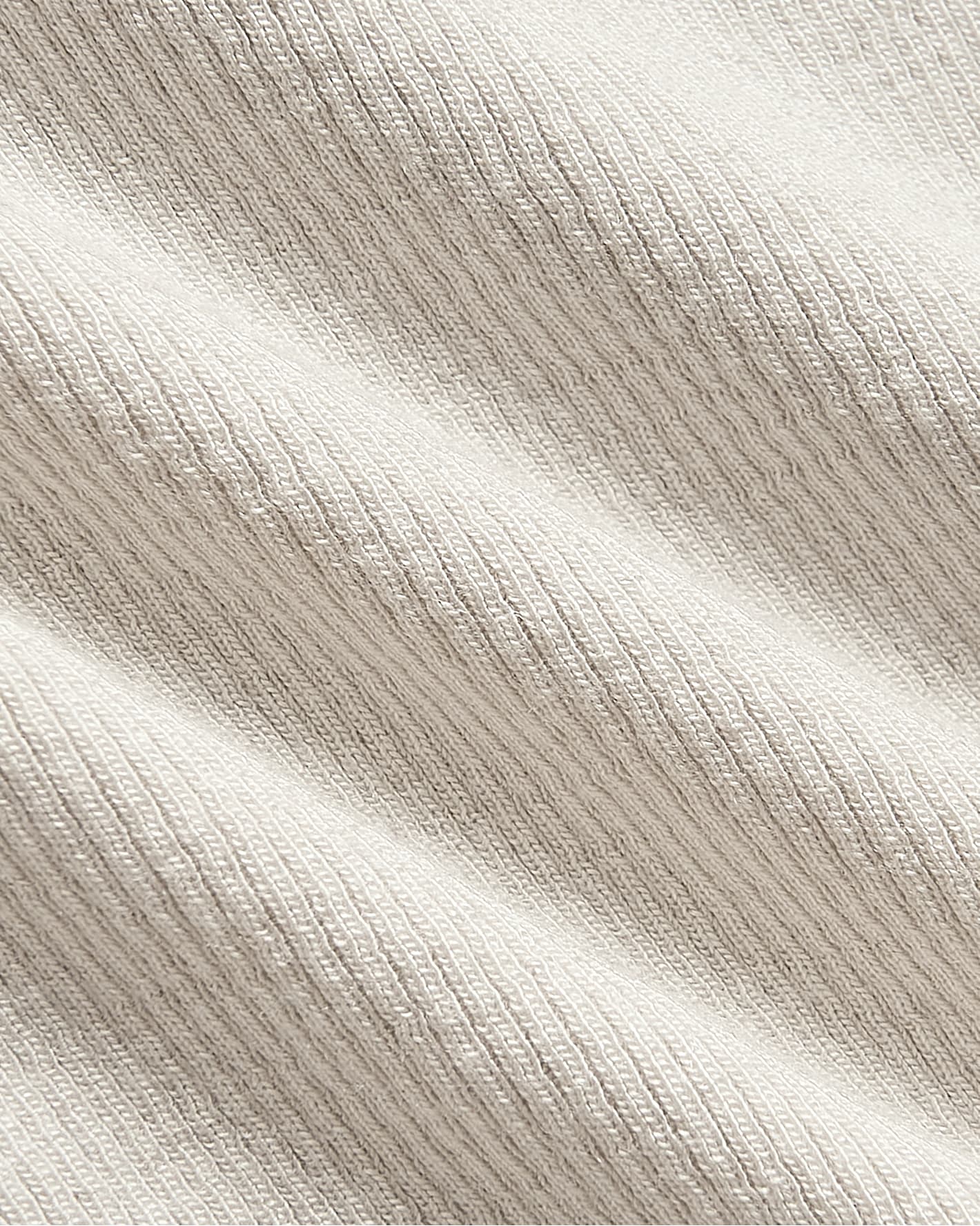 Womens Oatmeal Ribbed Long Sleeve Scoop Neck Tee