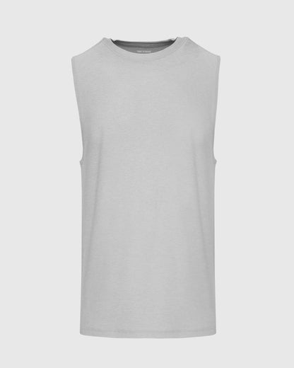 Light Heather Gray Active Sleeveless Muscle Tee