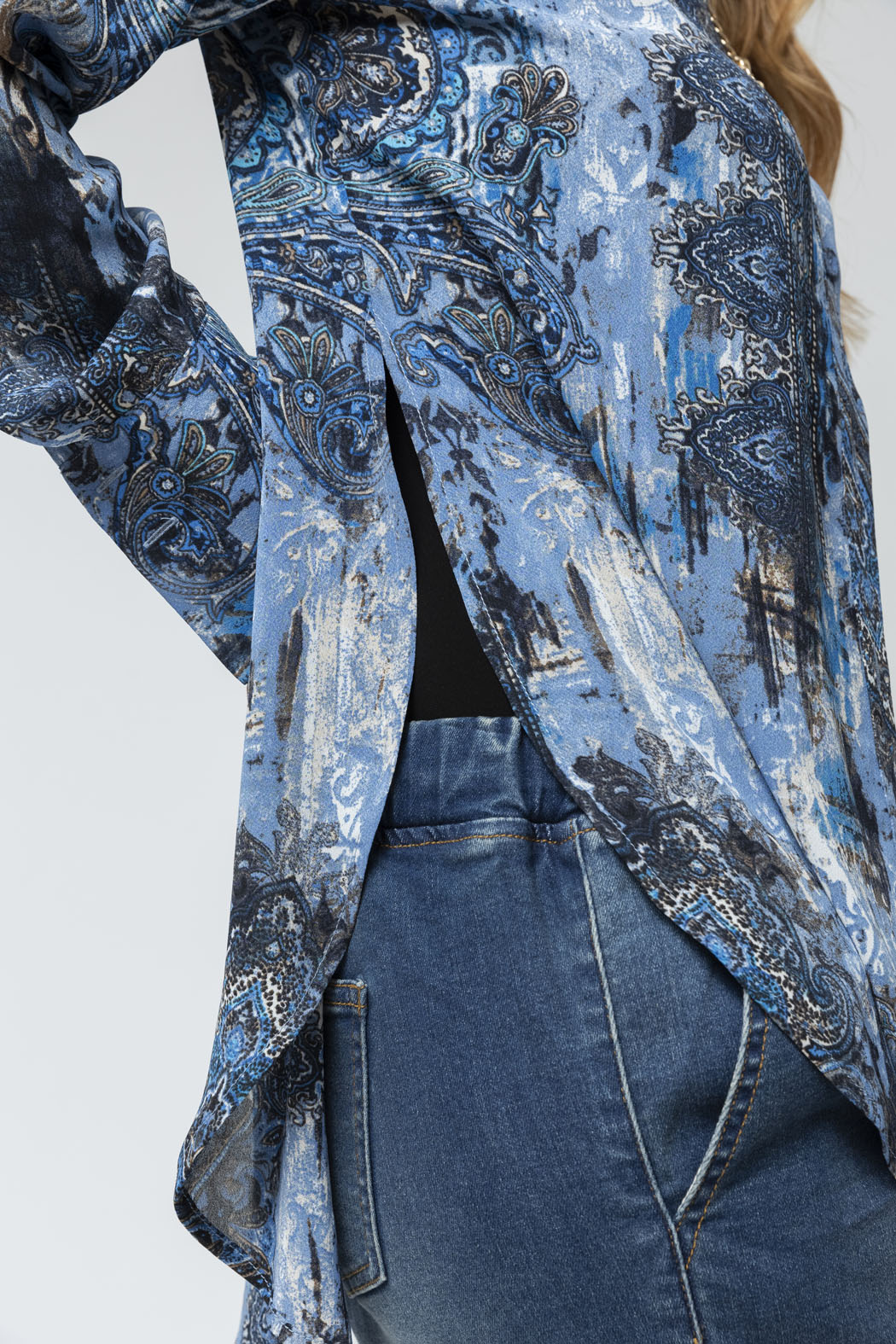Blue Charlie Print Shirt