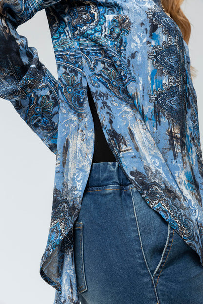 Blue Charlie Print Shirt