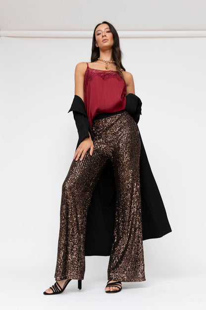 Burgundy Dobby Lace Cami - Final Sale