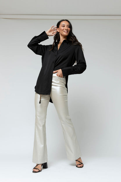 Black Silky Charlie Shirt - Sale