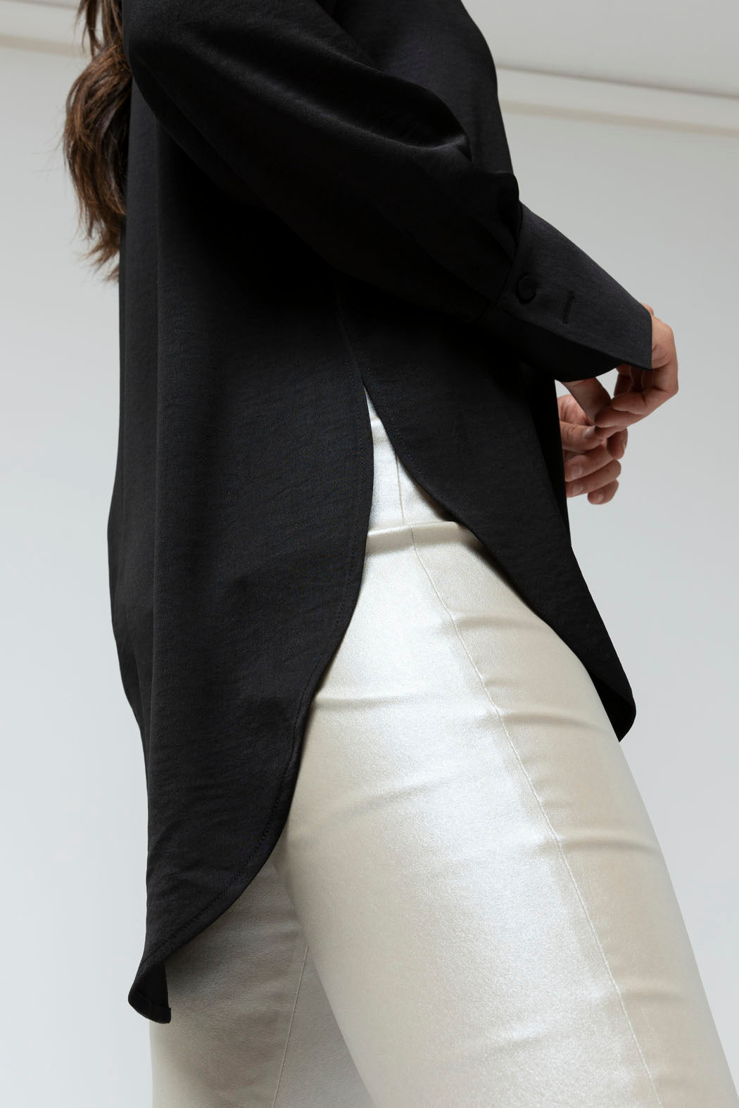 Black Silky Charlie Shirt - Sale