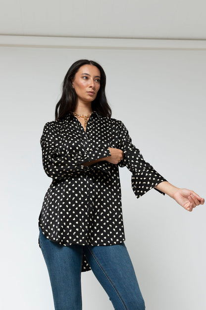 Black Ivory Silky Charlie Shirt -sale