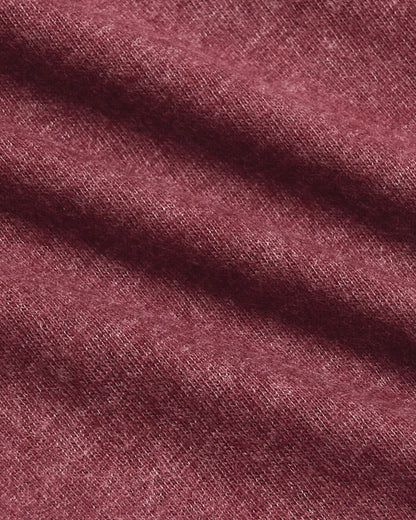 Dark Heather Claret Tall Straight Hem Crew Neck T-Shirt
