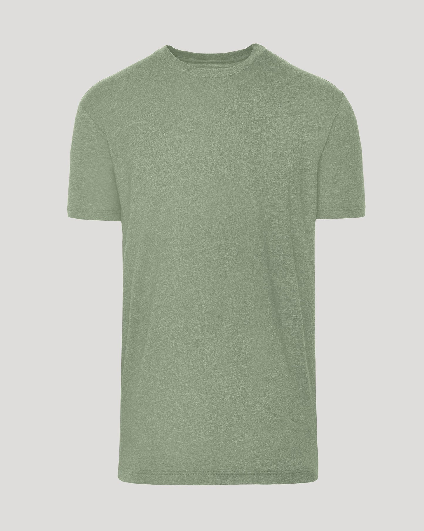 Dark Heather Bay Green Tall Straight Hem Crew Neck T Shirt