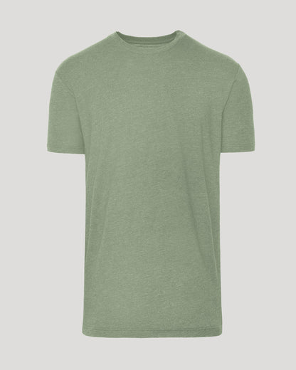 Dark Heather Bay Green Tall Straight Hem Crew Neck T Shirt