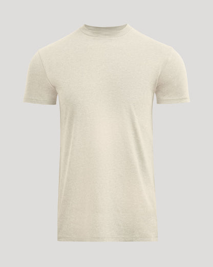 Oatmeal Tall Straight Hem Crew Neck T-Shirt