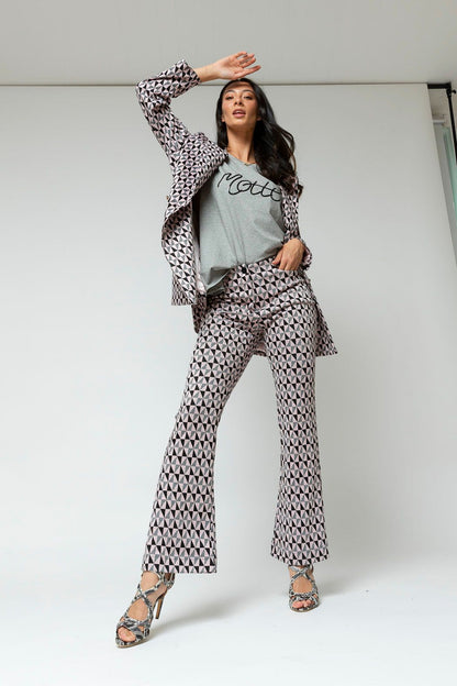 Charcoal Motto Sequined T Shirt