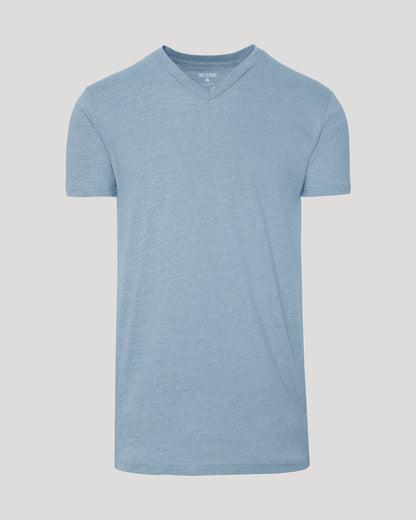 Heather Indigo Tall Short Sleeve Classic V-Neck