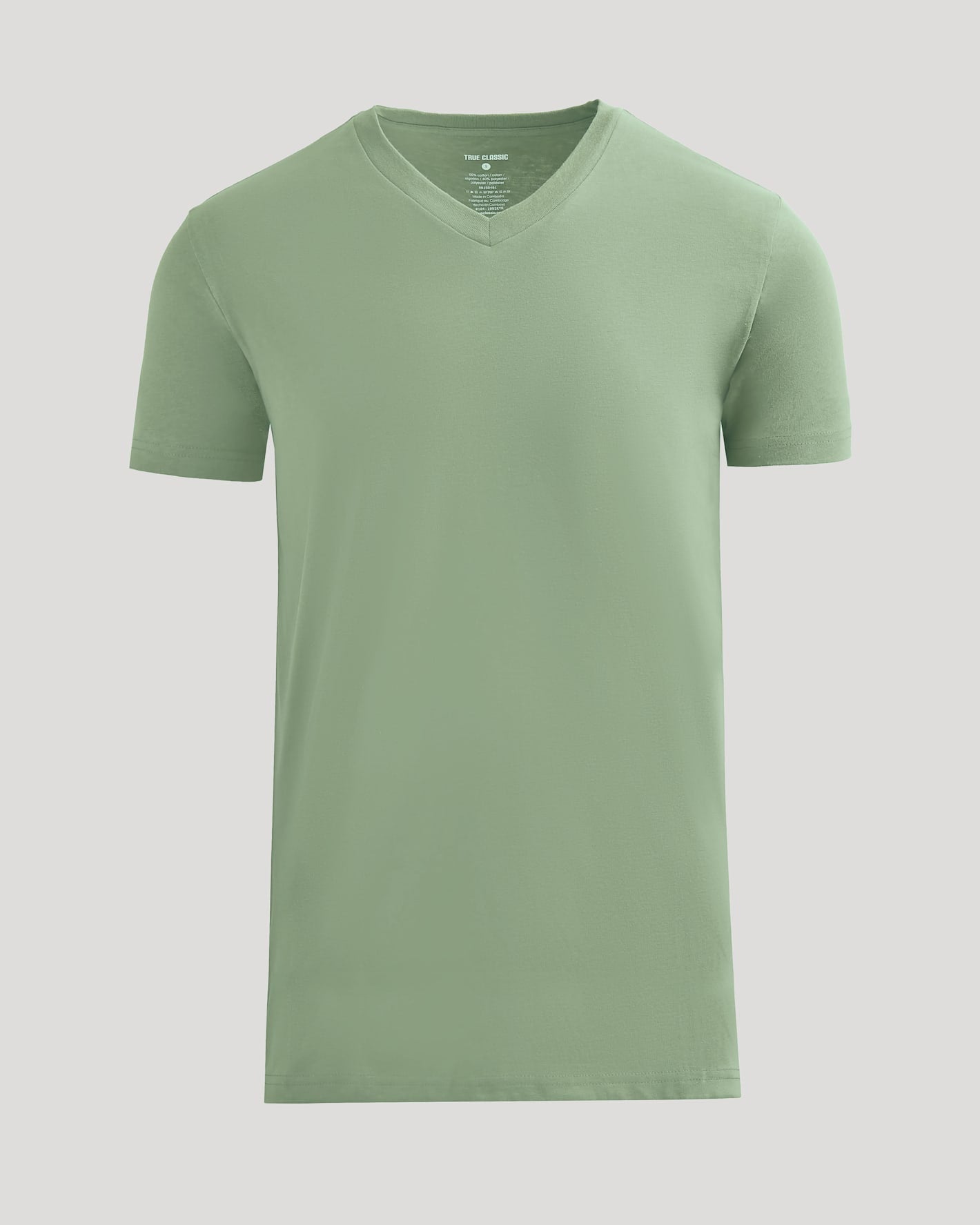 Sage Green Tall Short Sleeve V-Neck