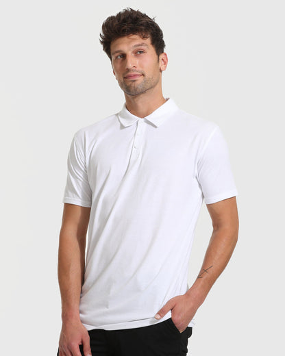 All White Tall Classic Polo 10-Pack