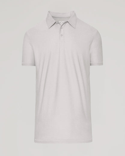 Light Heather Gray Short Sleeve Tall Active Polo