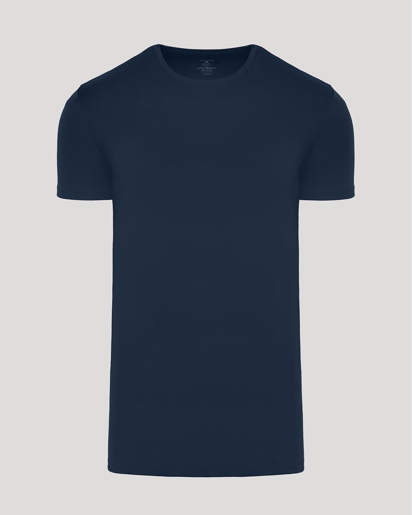 Navy Tall Pima Cotton Blend Crew