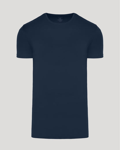 Navy Tall Pima Cotton Blend Crew