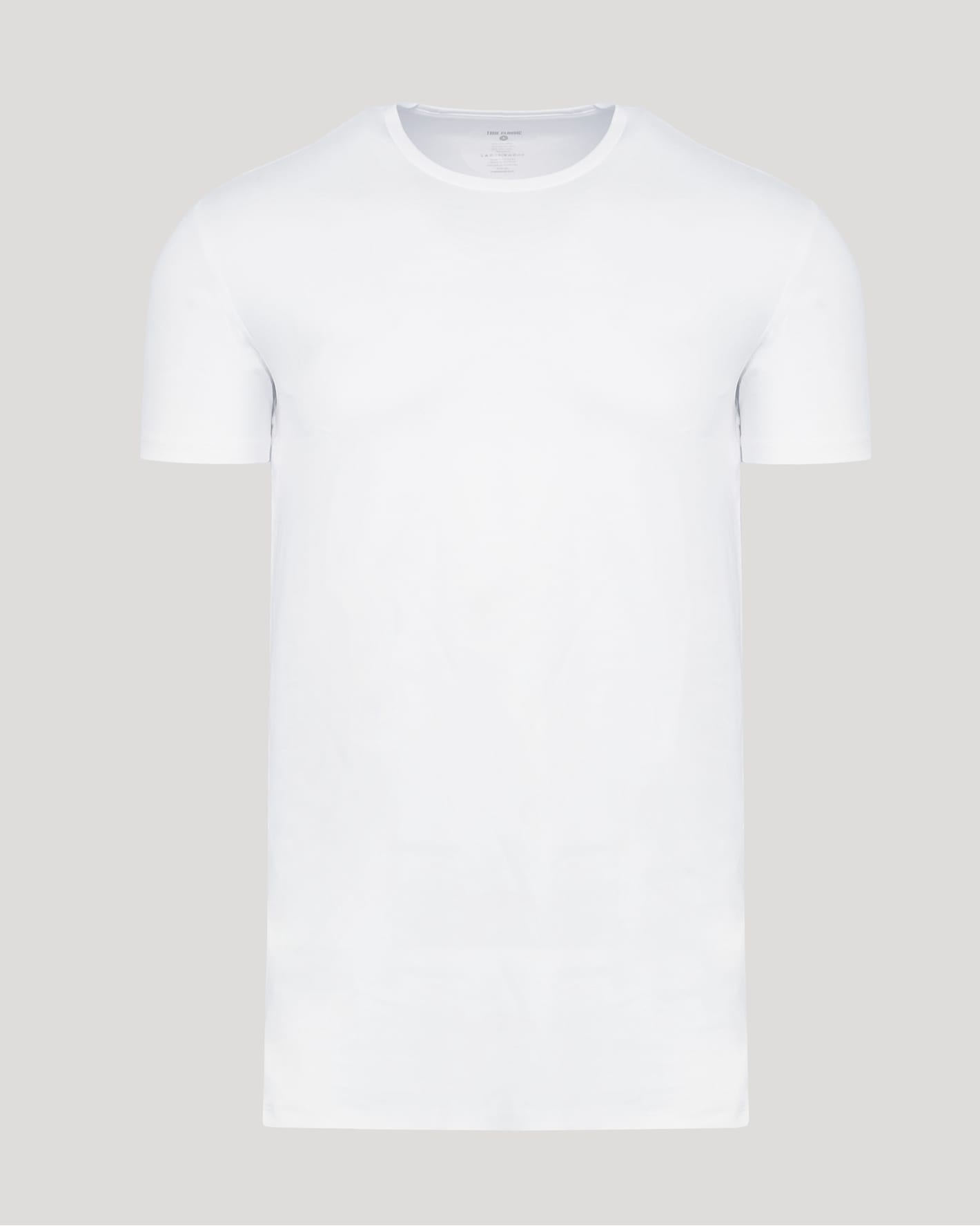 White Tall Pima Cotton Blend Crew