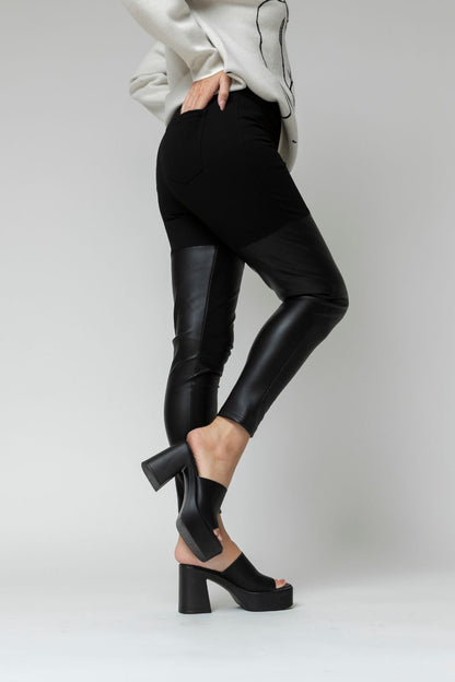 Black Ultra Spliced Ponte Pant - Final Sale