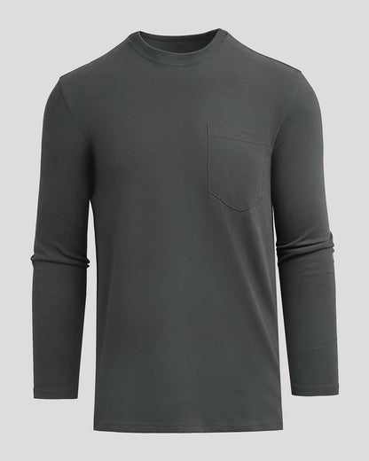 Carbon Tall Heavyweight Long Sleeve Pocket Crew