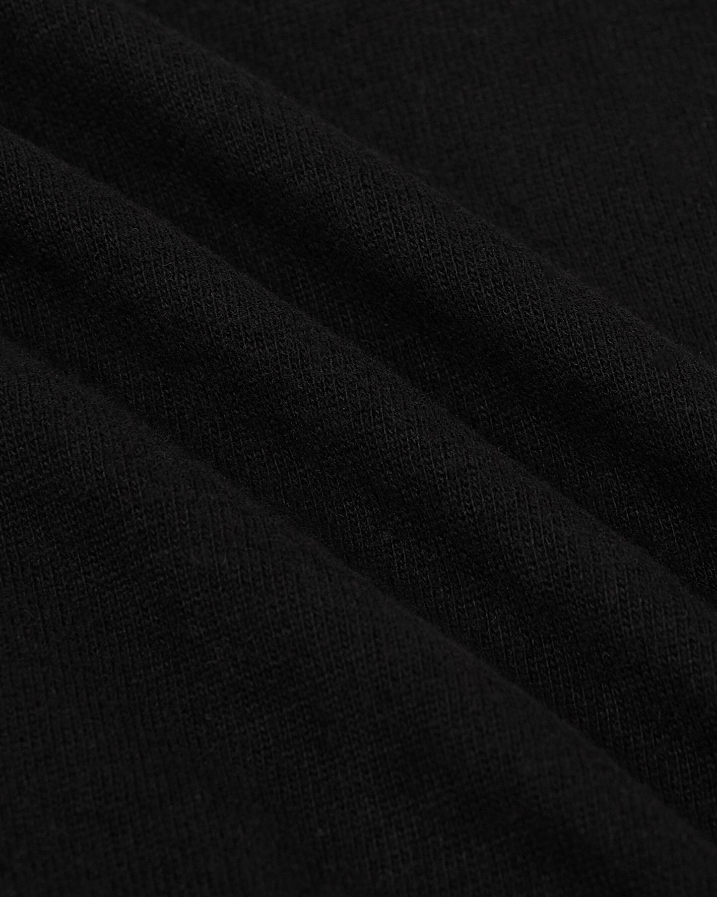 Black Heavyweight Curved Hem Crew