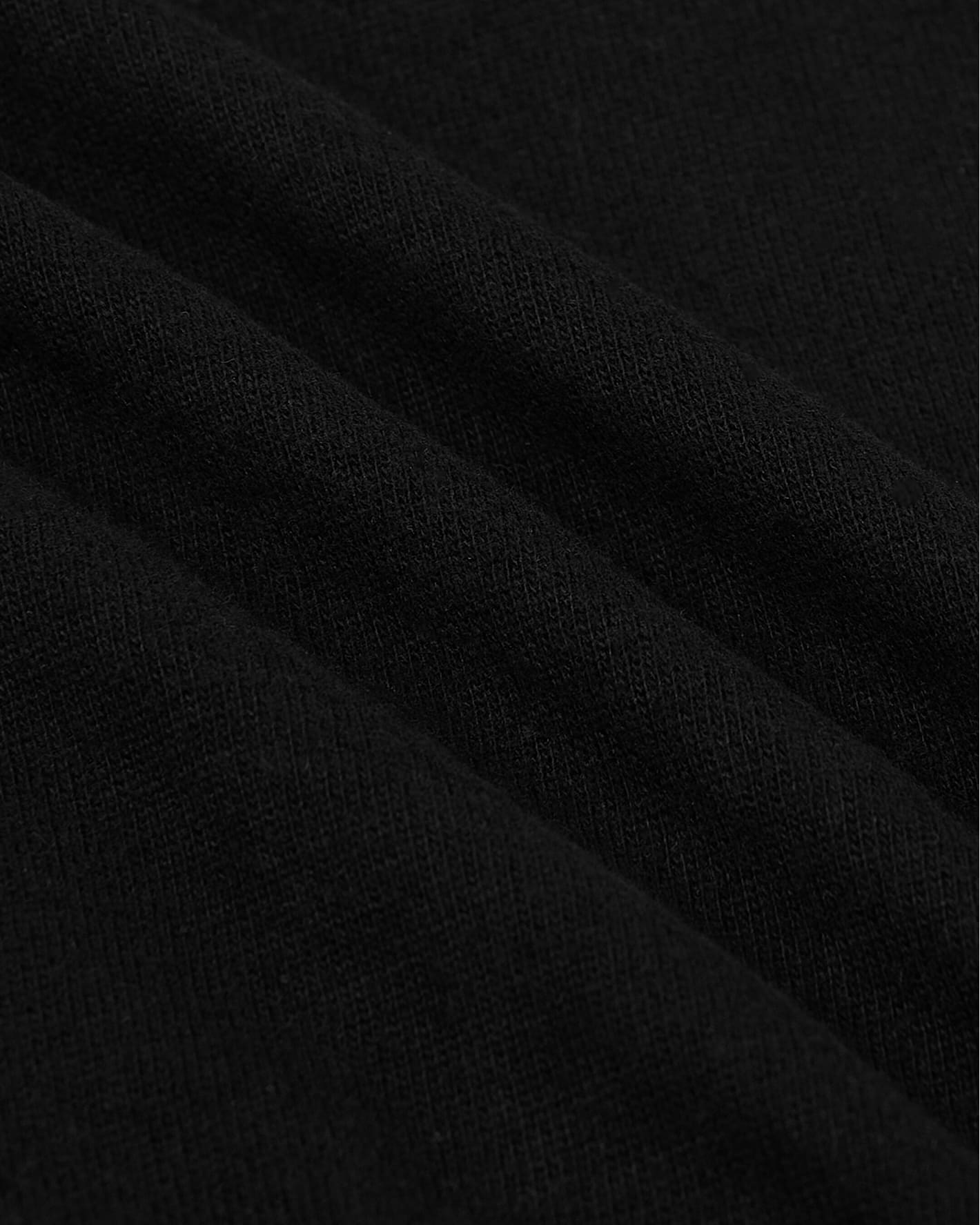 Black Tall Heavyweight Curved Hem Crew